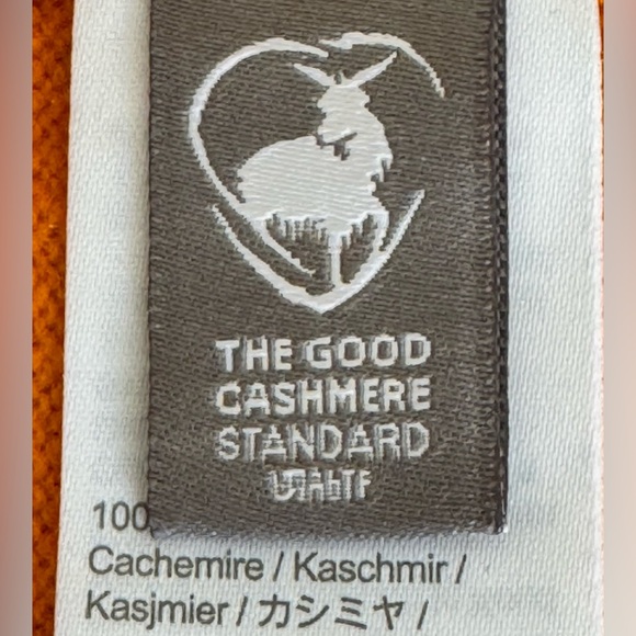 J. Crew Vibrant Orange 100% Cashmere Crew Neck Sweater Size Extra Large - Picture 10 of 15